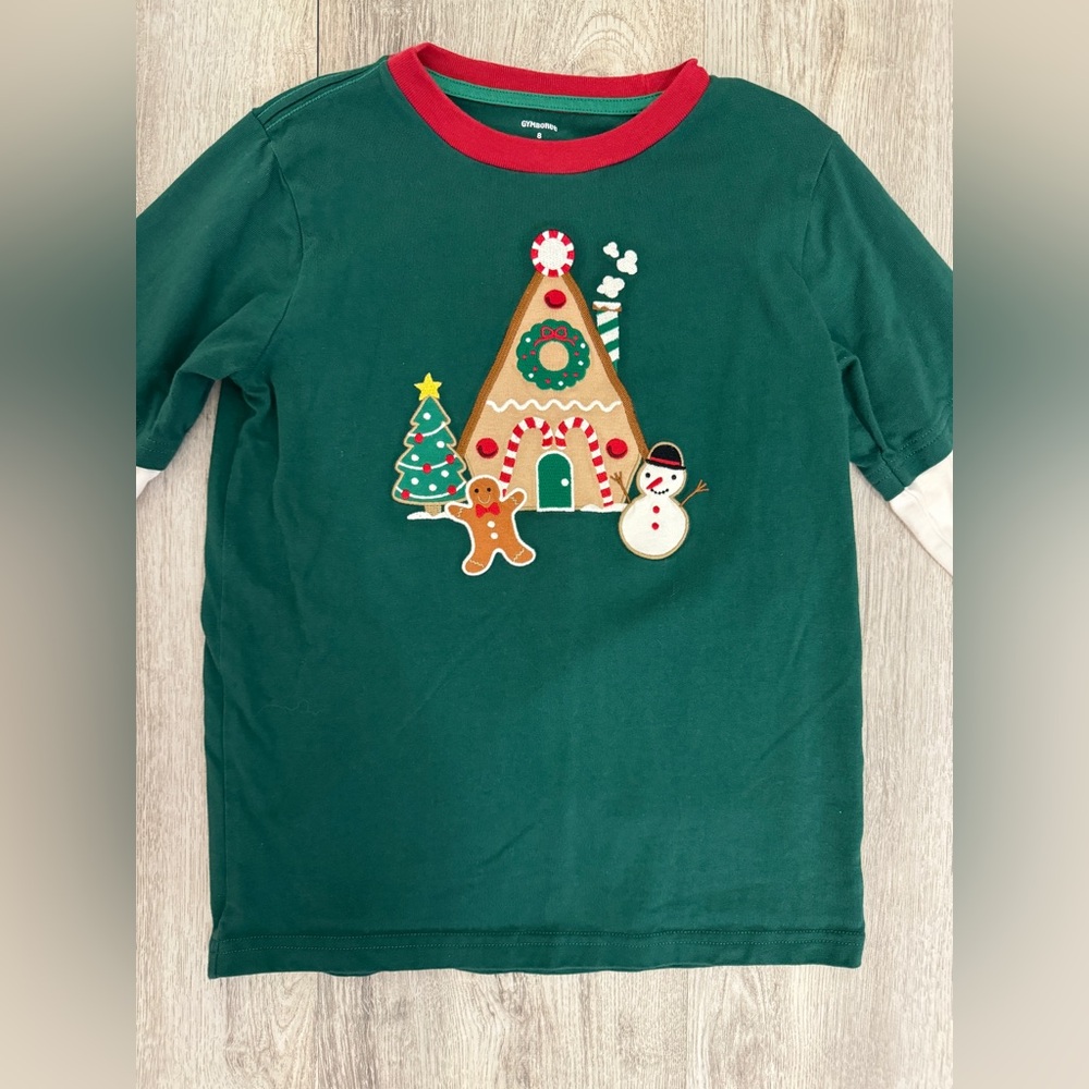 Gymboree Boys 8 Long Sleeve Holiday Shirt